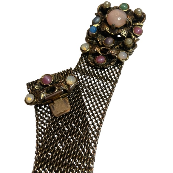 Vintage Victorian Revival Style Mesh Bracelet - Picture 4 of 10